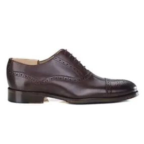 Patina Chocolate Oxford shoes - Rubber pad - HILCOTT PATIN