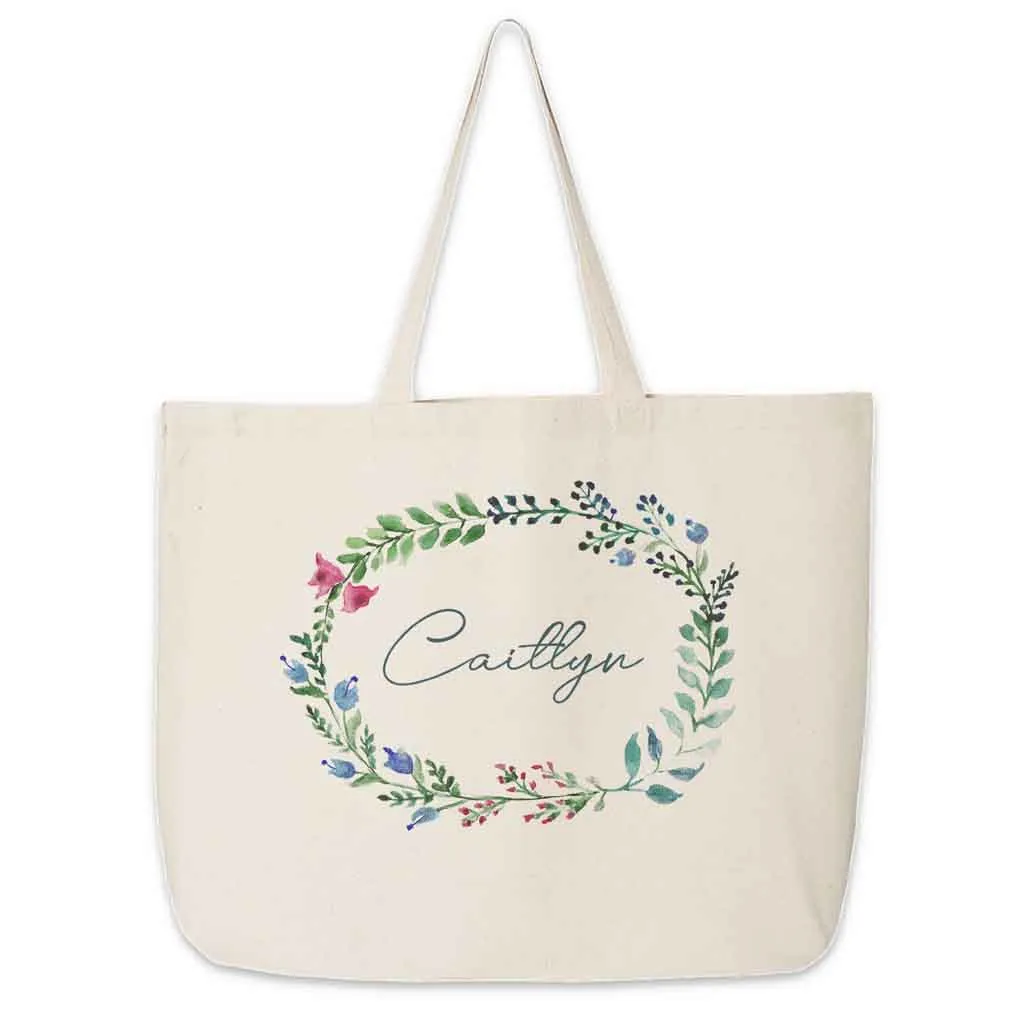 Personalized Farmhouse Wedding Party Tote Bag