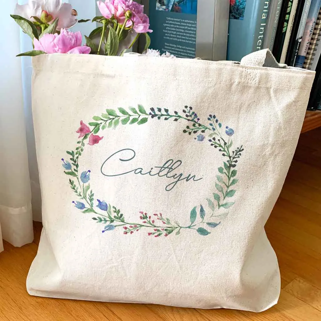 Personalized Farmhouse Wedding Party Tote Bag