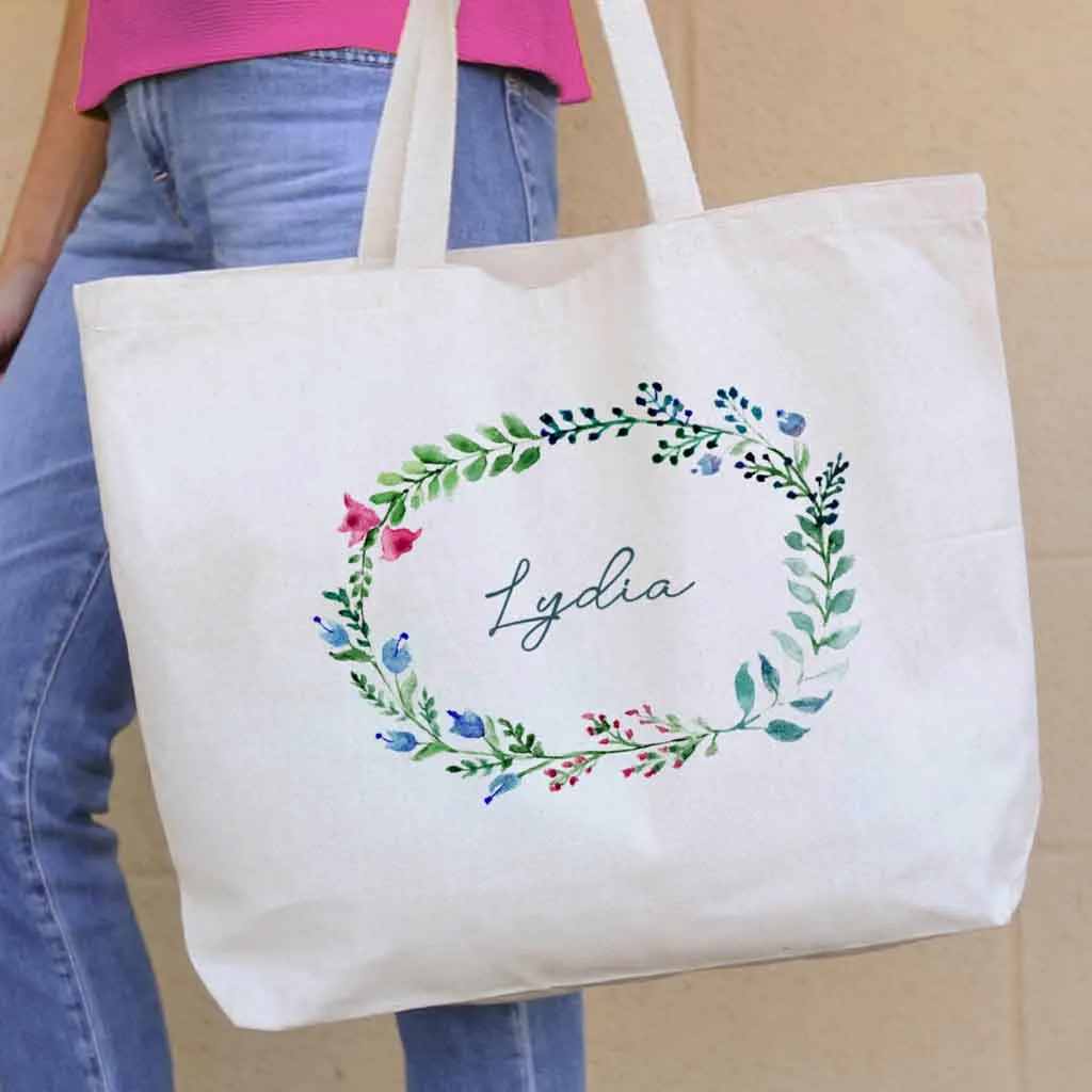 Personalized Farmhouse Wedding Party Tote Bag