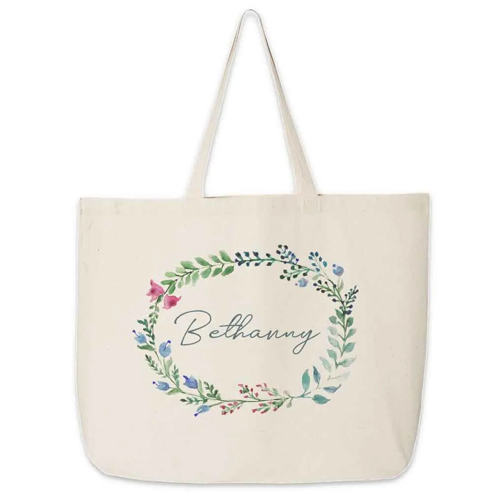 Personalized Farmhouse Wedding Party Tote Bag