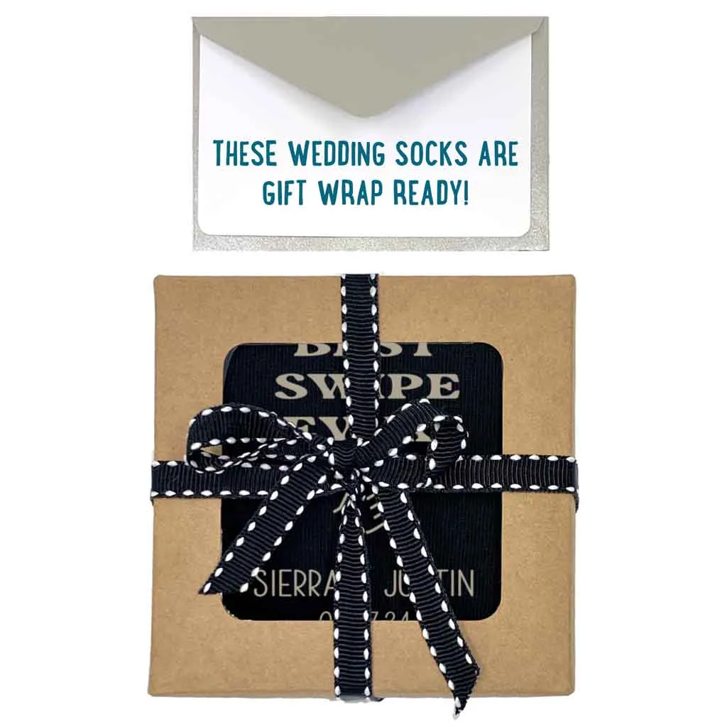 Personalized Groom Socks for Right Swipe