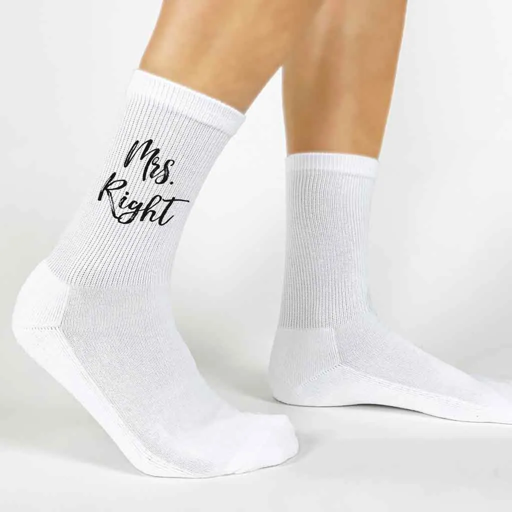 Personalized Socks - Mr. Right and Mrs. Always Right | Buy Now