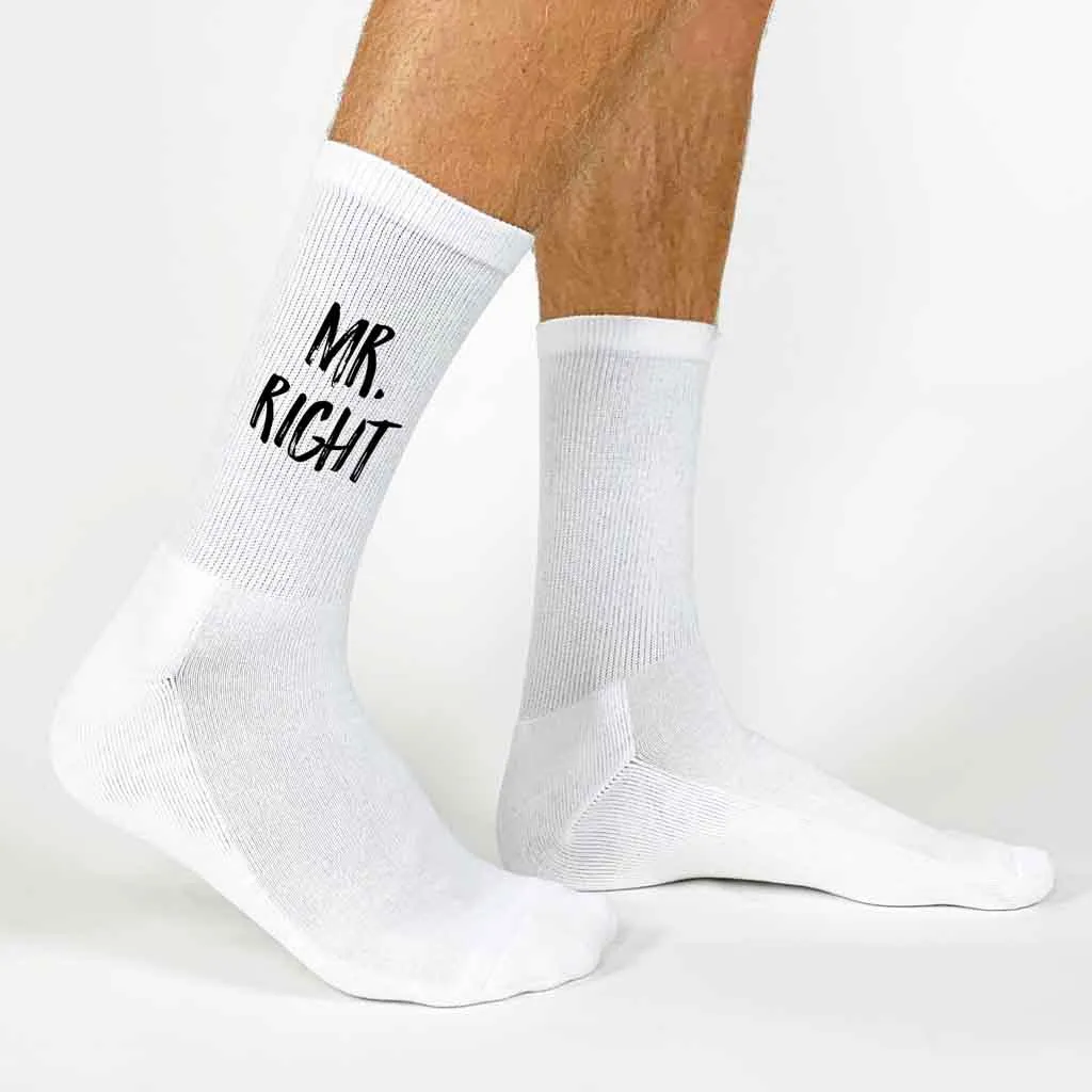 Personalized Socks - Mr. Right and Mrs. Always Right | Buy Now