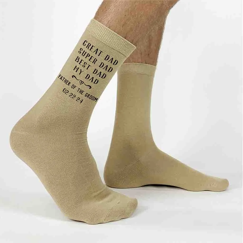 Personalized Wedding Day Socks - Best Dad's Gift