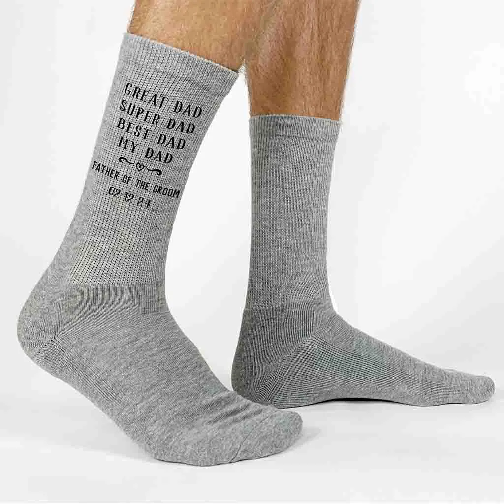 Personalized Wedding Day Socks - Best Dad's Gift