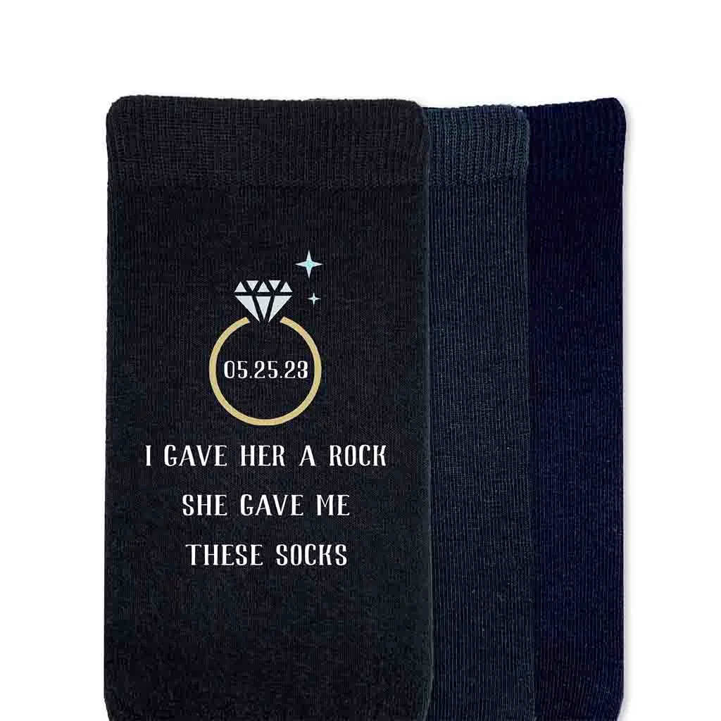 Personalized Wedding Day Socks for Groom with Humorous Design