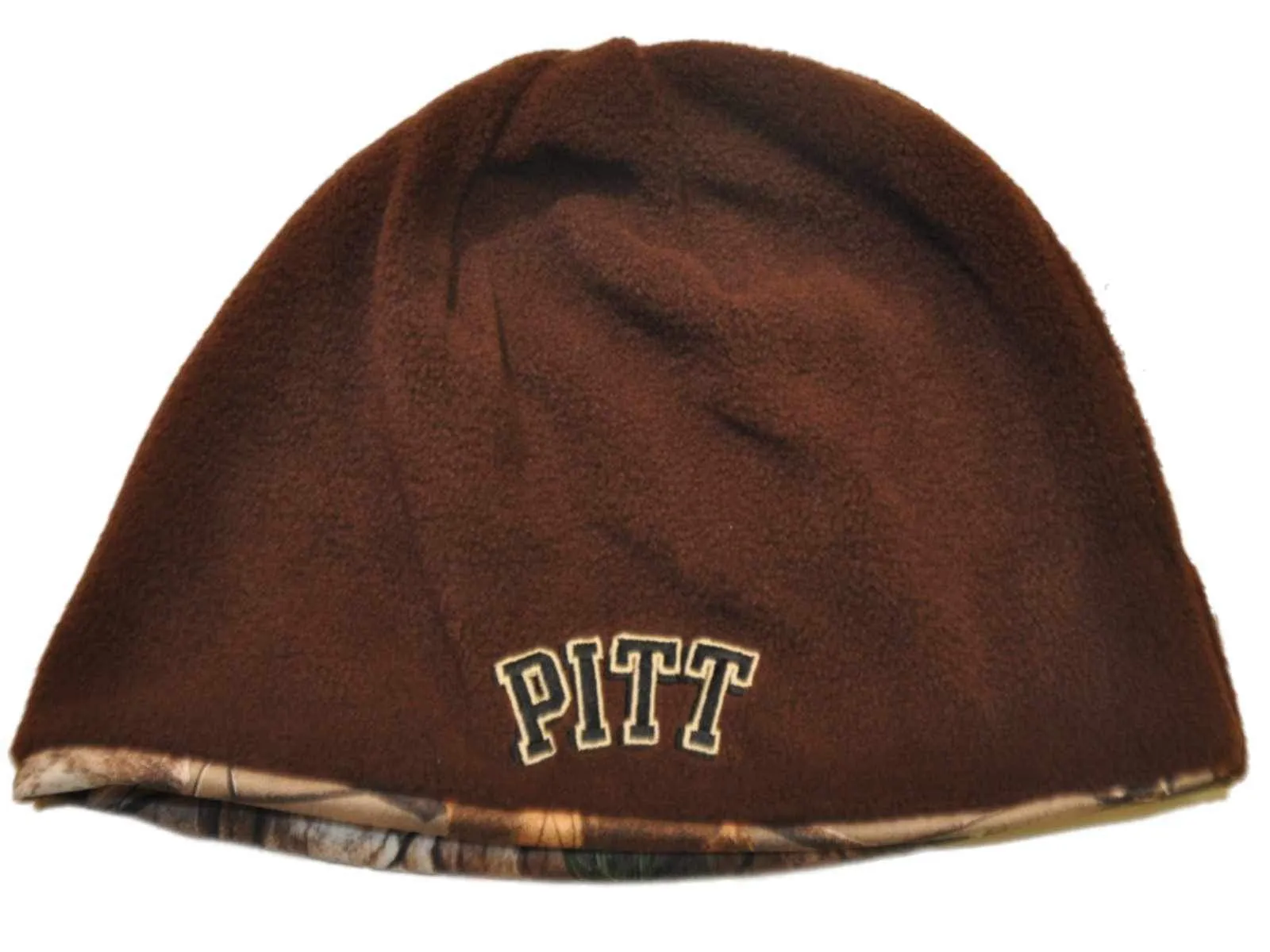 Pittsburgh Panthers TOW Camo Brown Trap 1 Reversible Knit Winter Beanie Hat Cap