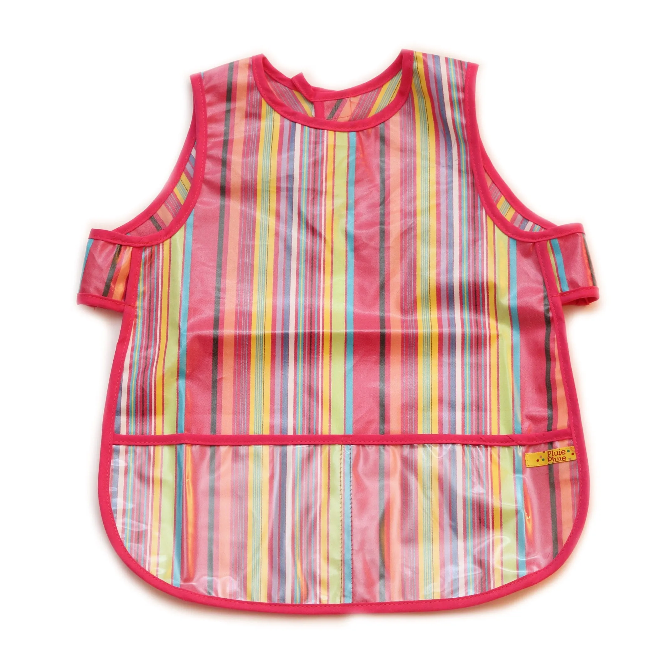 Pluie Pluie Girls Pink Stripe Bib