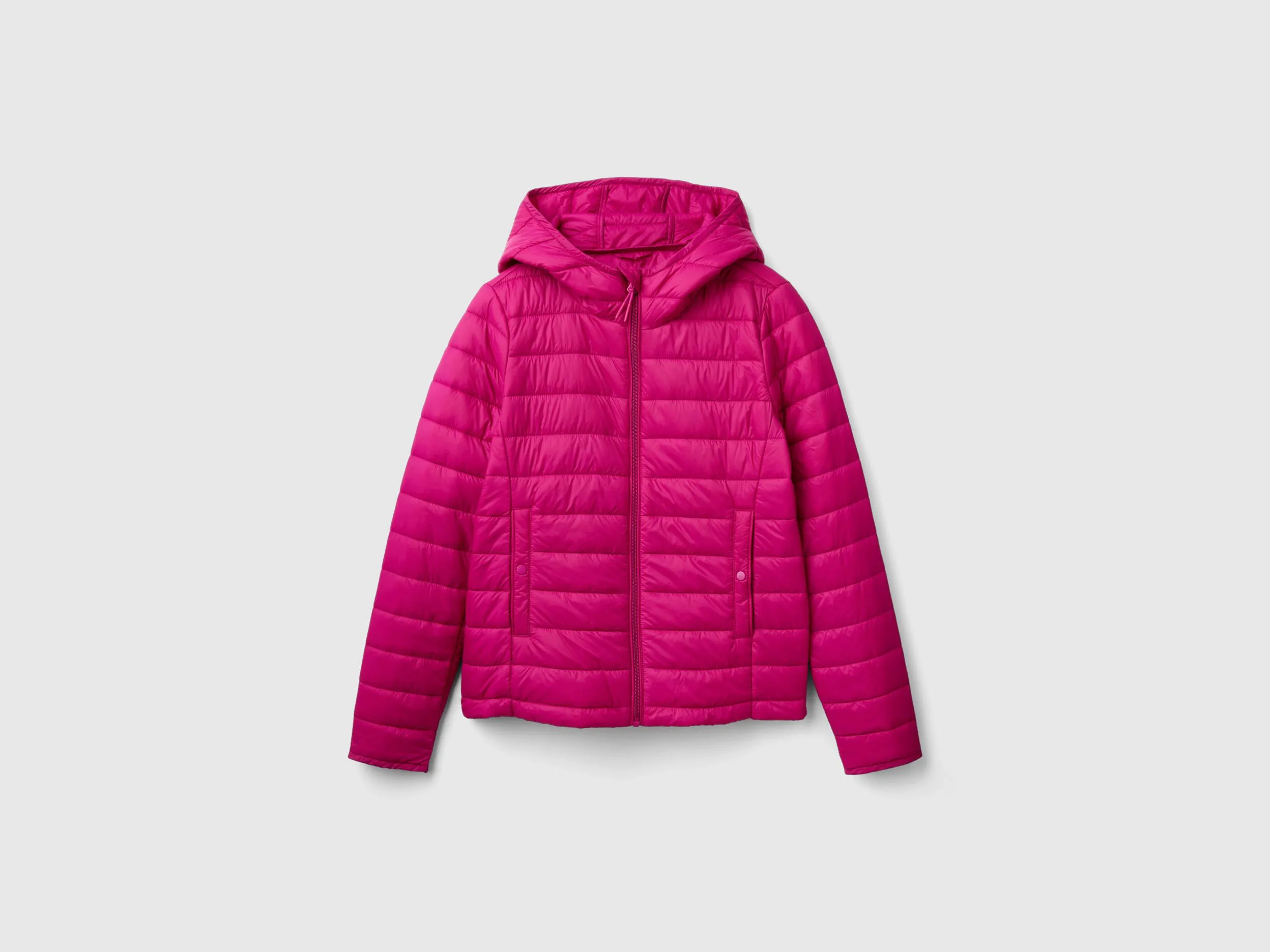 Puffer jacket with recycled wadding - Cyclamen | Benetton