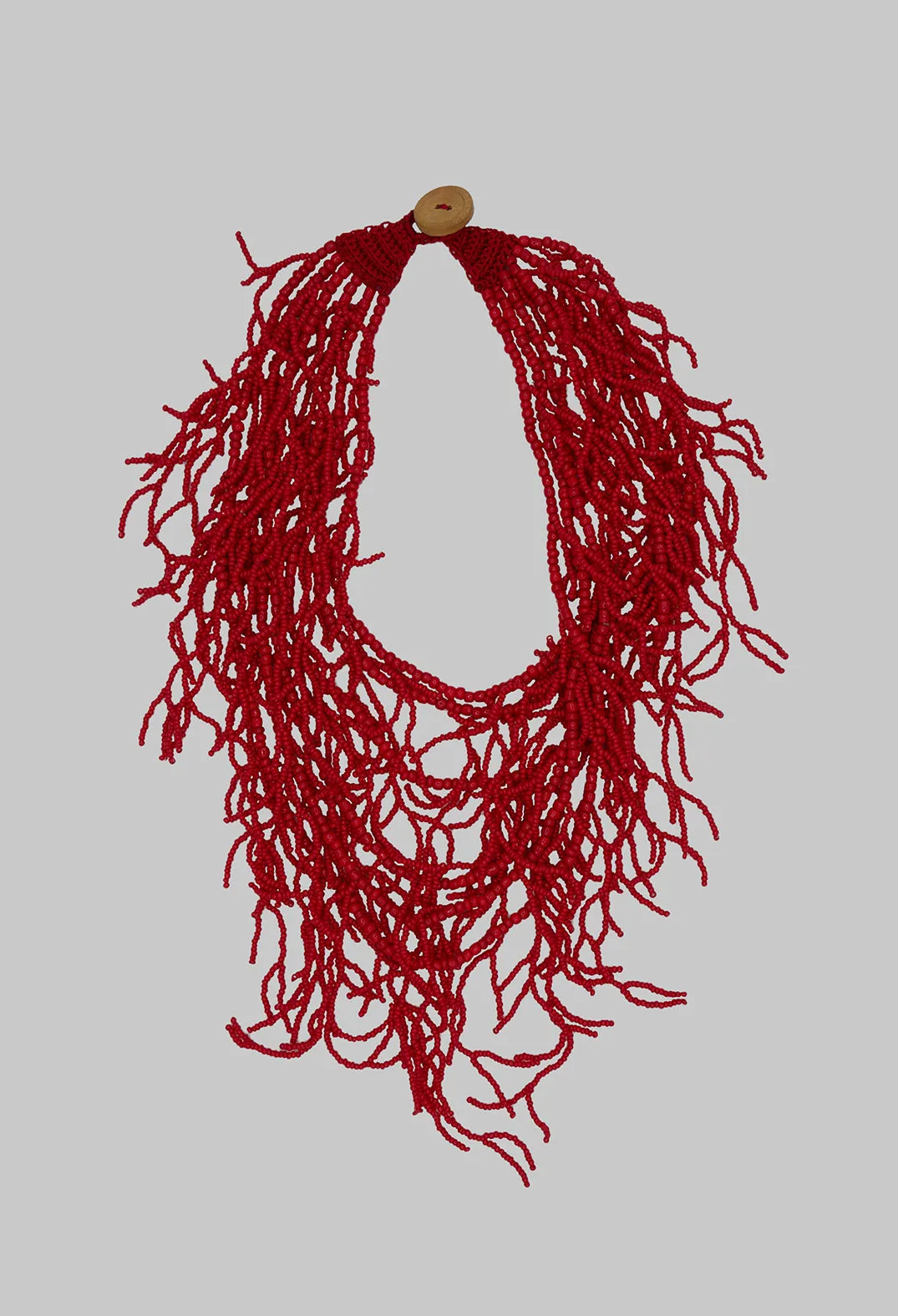 Red Coral Beaded Necklace