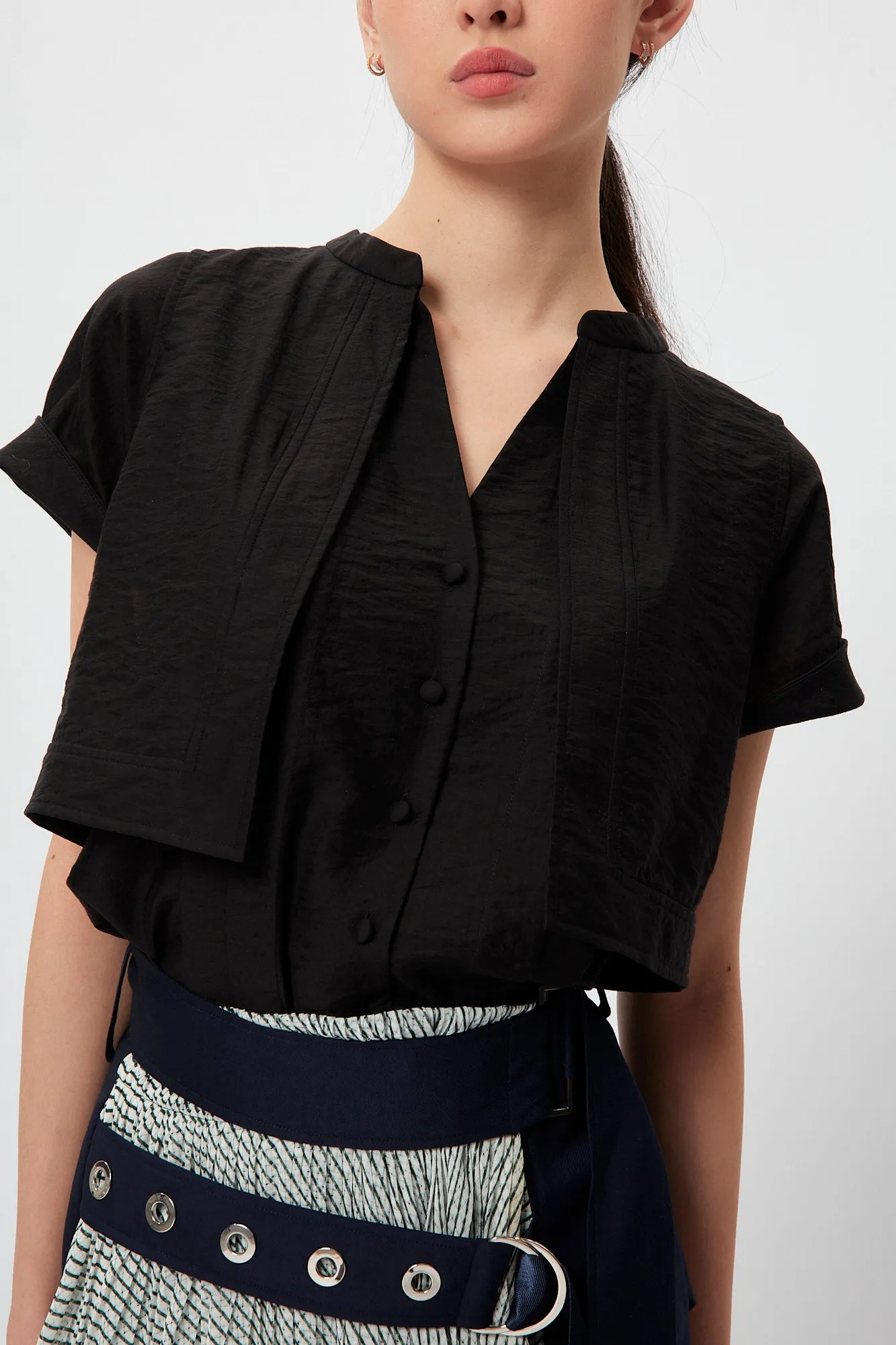 Rock n Fem Layers Blouse - Black