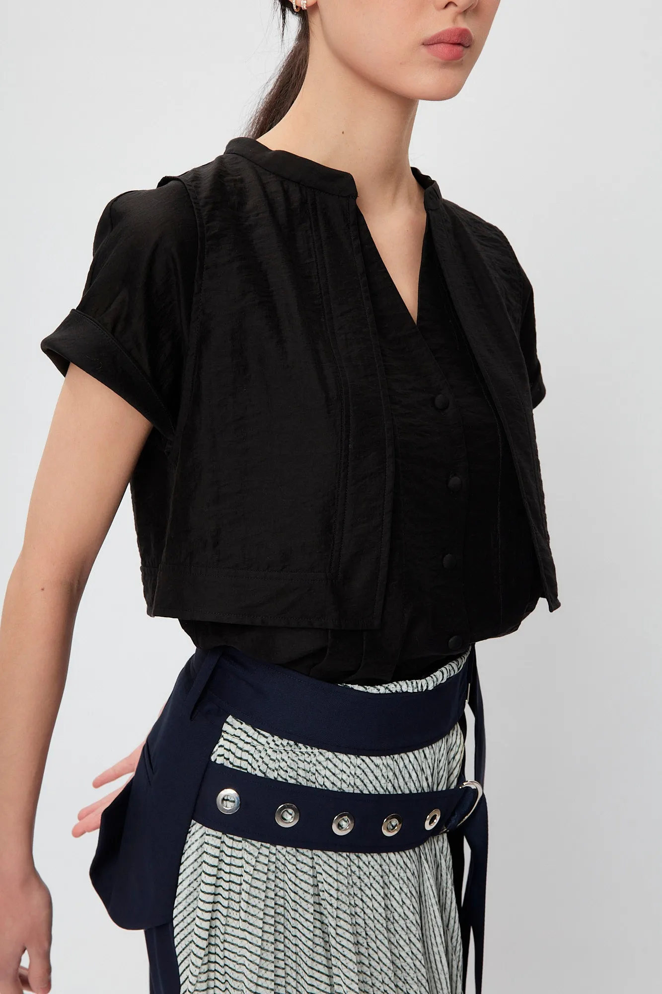 Rock n Fem Layers Blouse - Black