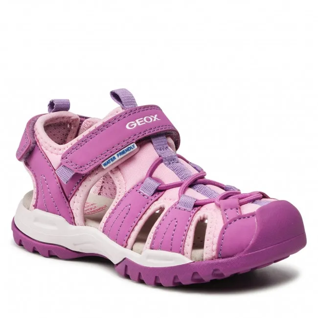 SANDALI GEOX BAMBINA J BOREALIS G.A. LYCRA DBK PURPLE/PINK J250WA 01550 C8224 TG.27