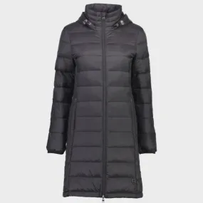 Sarah - Women's Packable Long Down Jacket - Black