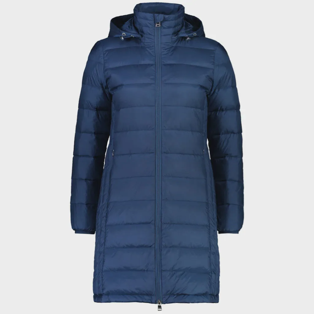 Sarah - Women's Packable Long Down Jacket - Peacock