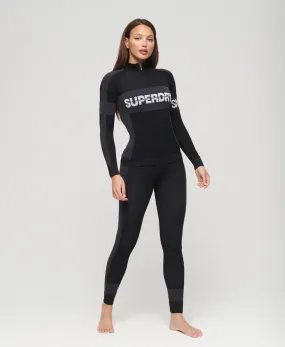 Seamless 1/4 Zip Baselayer Top | Black