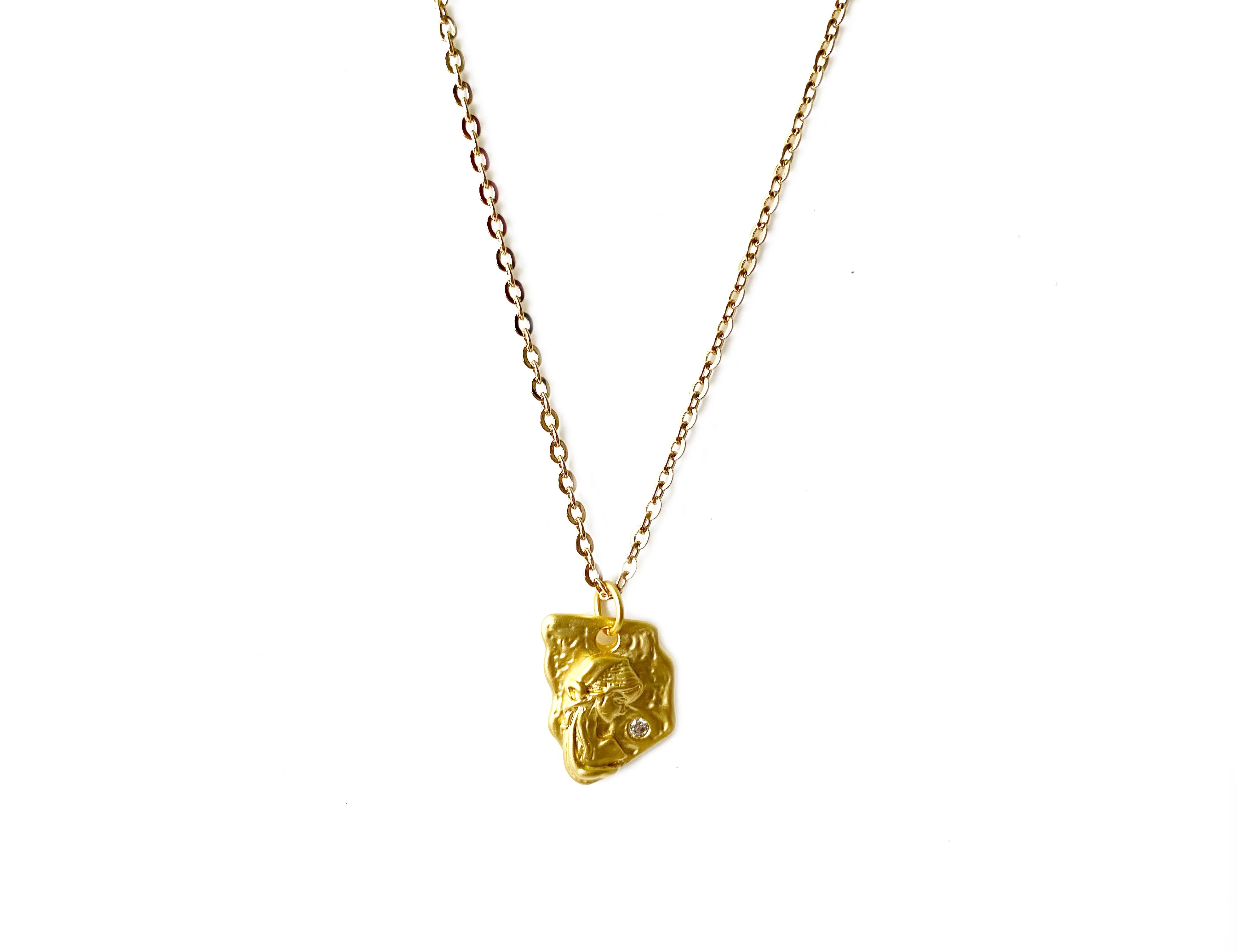 Thalia Necklace (Square Shape Charm)