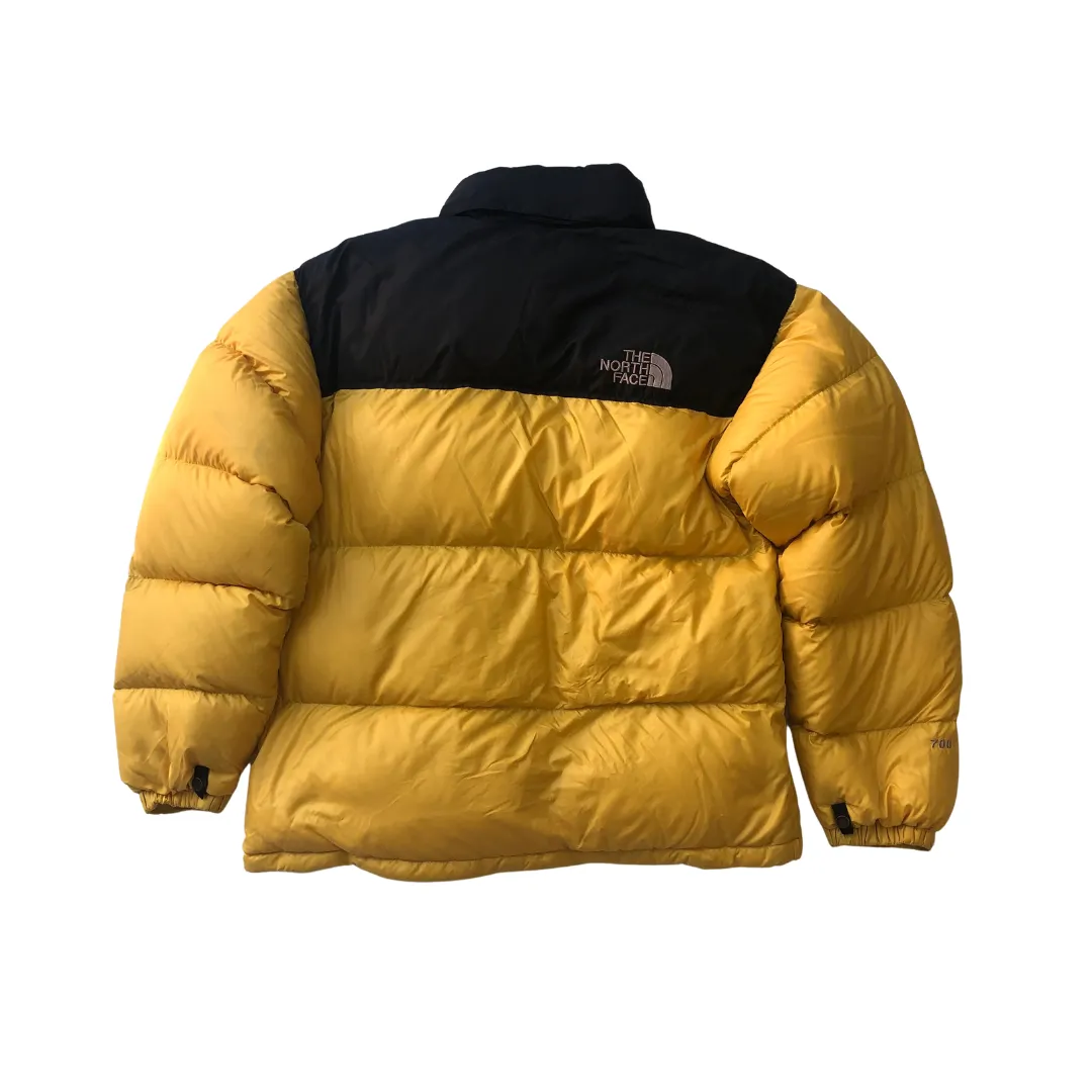 The North Face Nuptse 700 Yellow/Black Down Puffer Jacket Medium