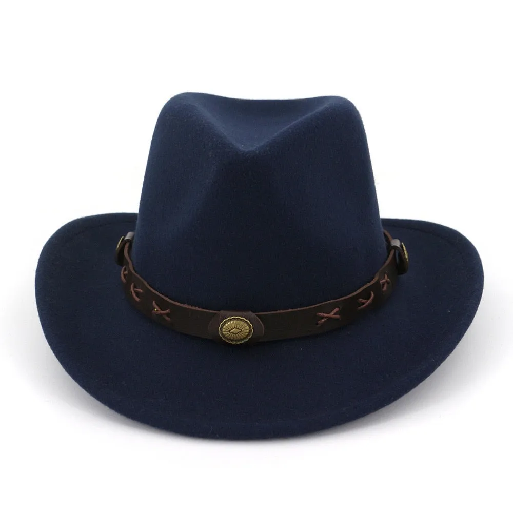 Unisex Ethnic Style Solid Adjustable Western Casual Cowboy Hat