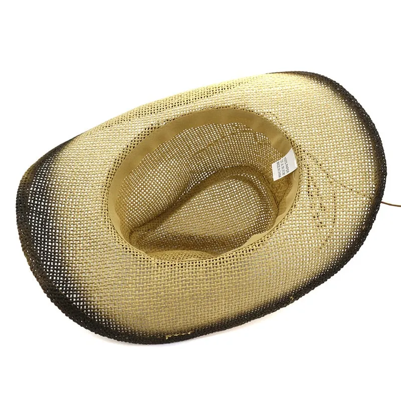 Unisex Summer Spray Painted Western Outdoor Travel Cowboy Hat