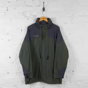 Vintage Columbia Outdoor Hooded Jacket - Green/Grey - L