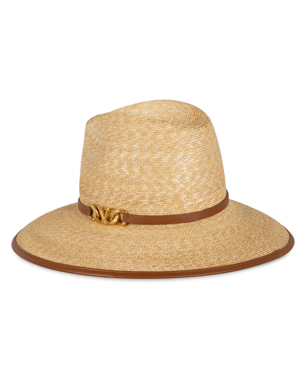 Vlogo Signature Large Brim Hat in Natural