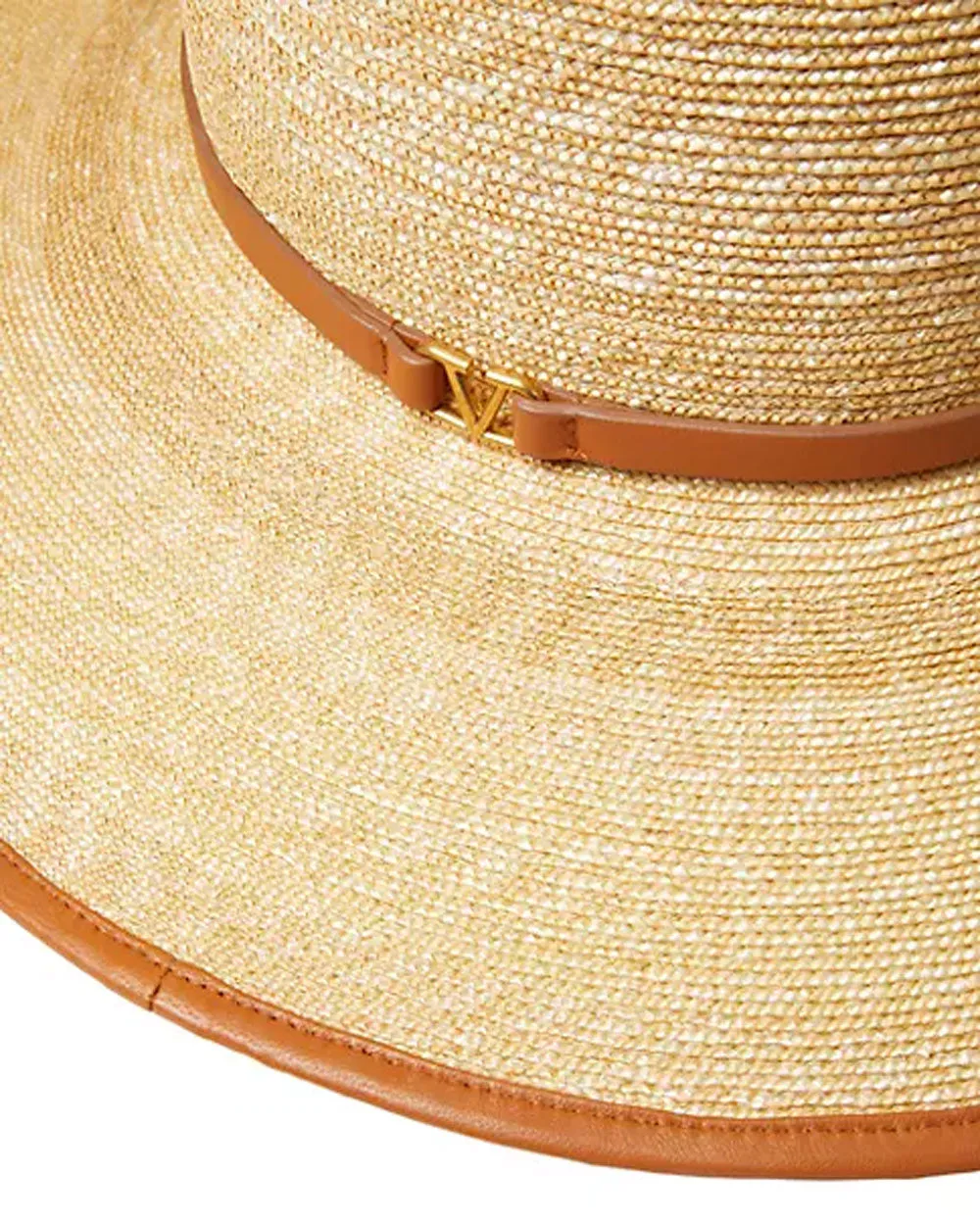 Vlogo Signature Large Brim Hat in Natural