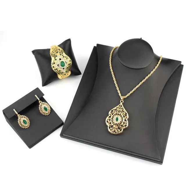 Wedding Jewelry Sets for Women Algeria Crystal Traditional Accessories