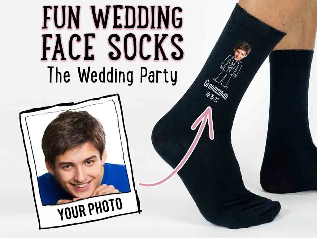 Wedding Party Photo Socks: Personalized Custom Socks