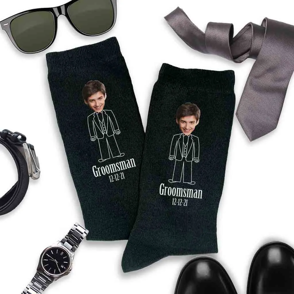 Wedding Party Photo Socks: Personalized Custom Socks