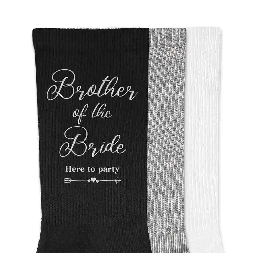 Wedding Party Socks for Brother of Bride-Fun!