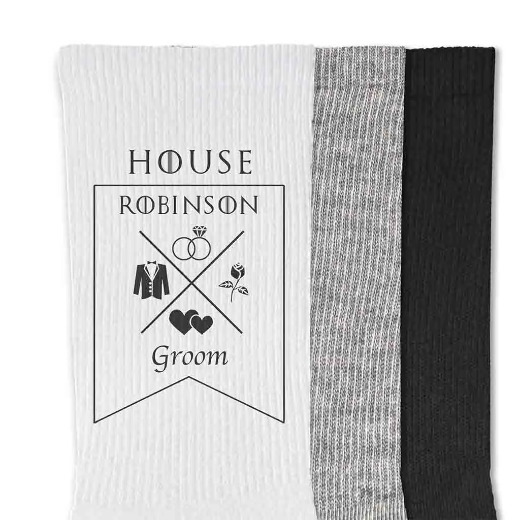 Wedding Socks with Game of Thrones Theme