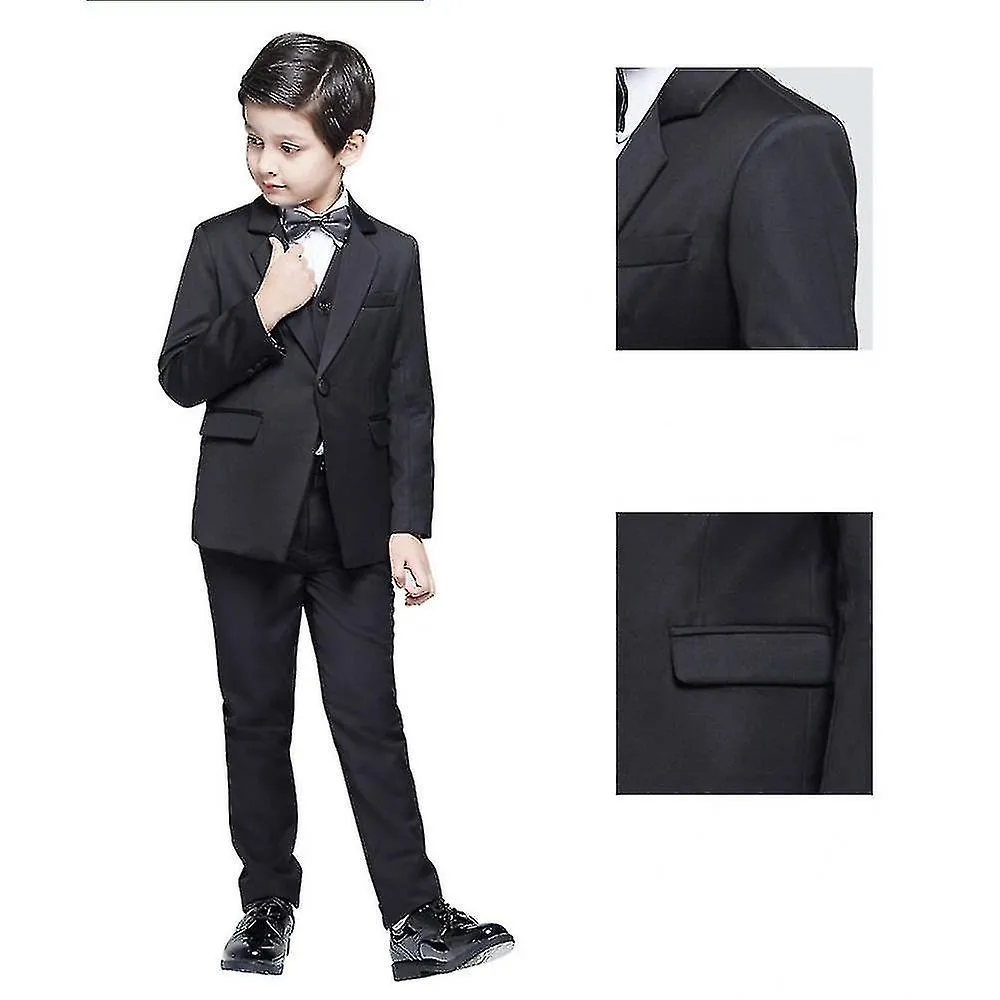 Wedding Suit Suits Formal Dress 4piece Black Boys Teen