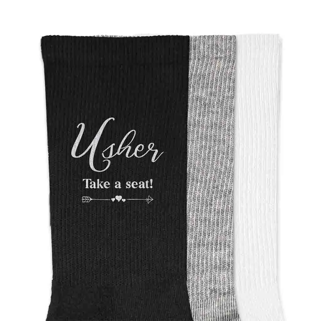 Wedding usher socks for wedding party