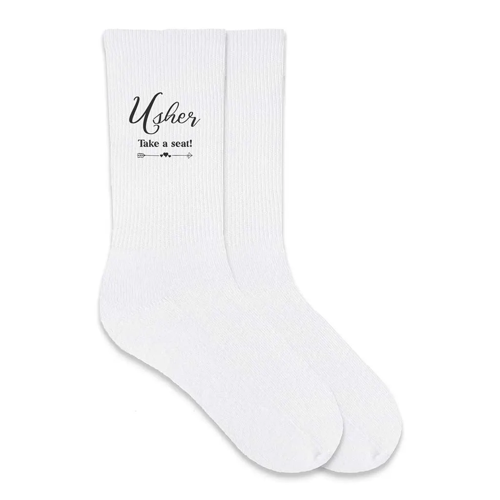 Wedding usher socks for wedding party