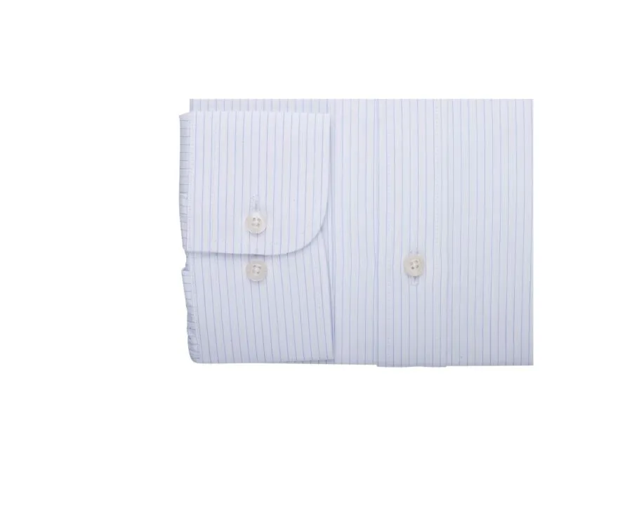 White & Blue striped poplin shirt - BERTHIN