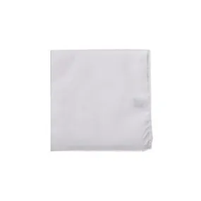 White Cotton Pocket Square 