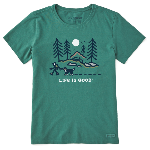 Women's Bernese Hiking Through the Woods  Crusher Tee