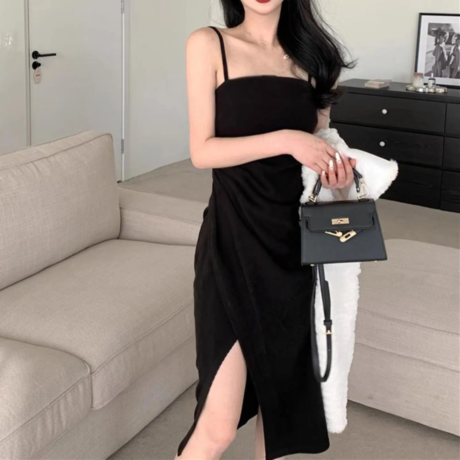 Women's Casual Hot Girl Dresses Pure Desire Sexy Inner Wear Long Dress For Private Beach Pool Party