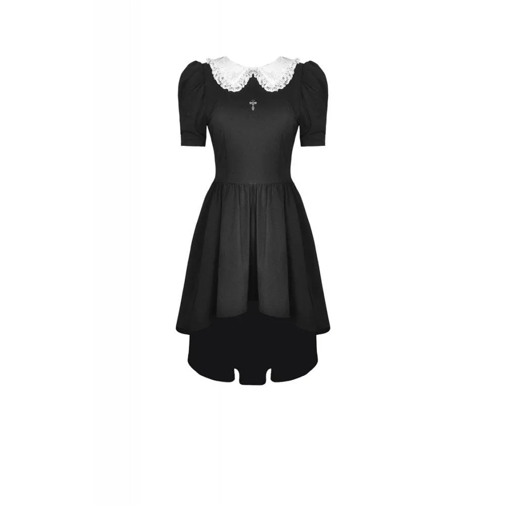 Women's Lolita Vintage White Collar Cocktail Dresses