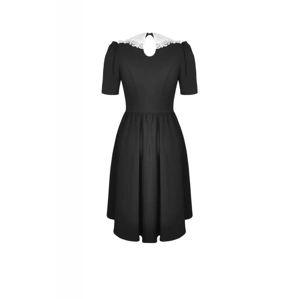 Women's Lolita Vintage White Collar Cocktail Dresses