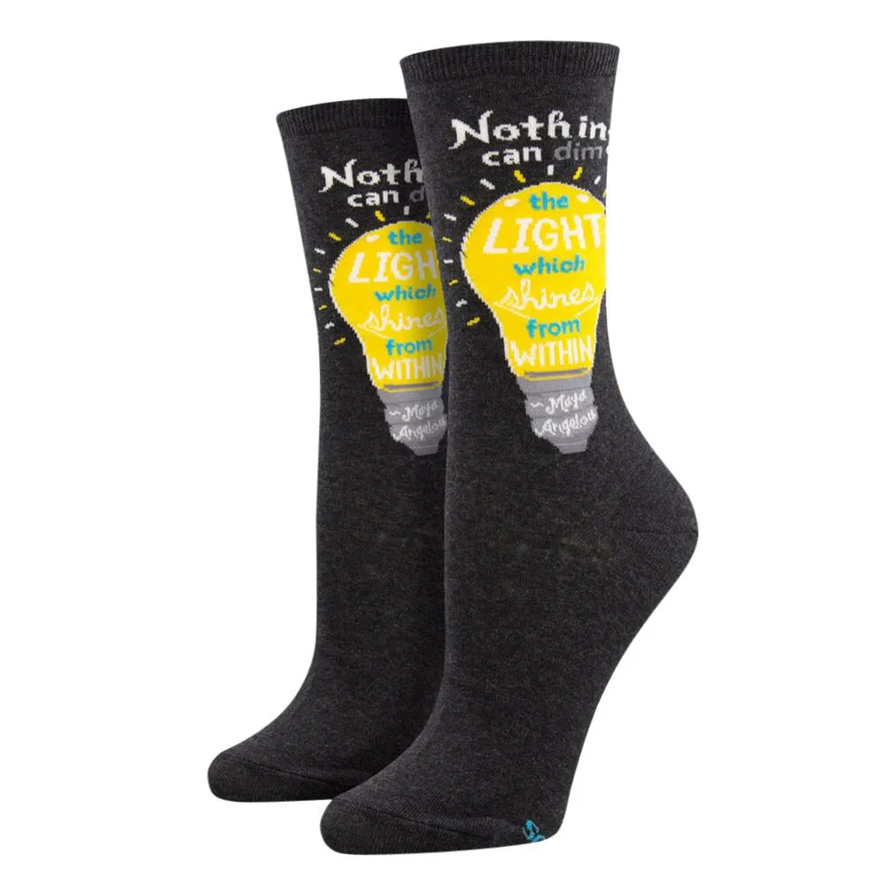 Women's Maya Angelou Shine From Within Socks