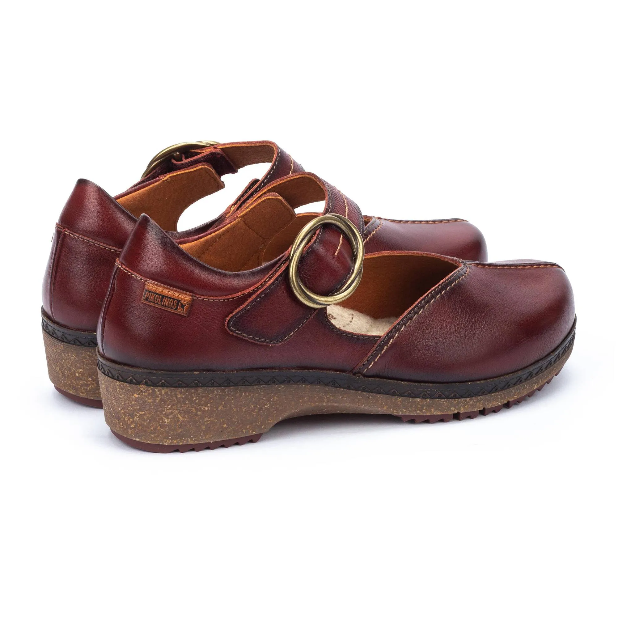 Women's Pikolinos Granada Leather Shoes Color: Arcilla