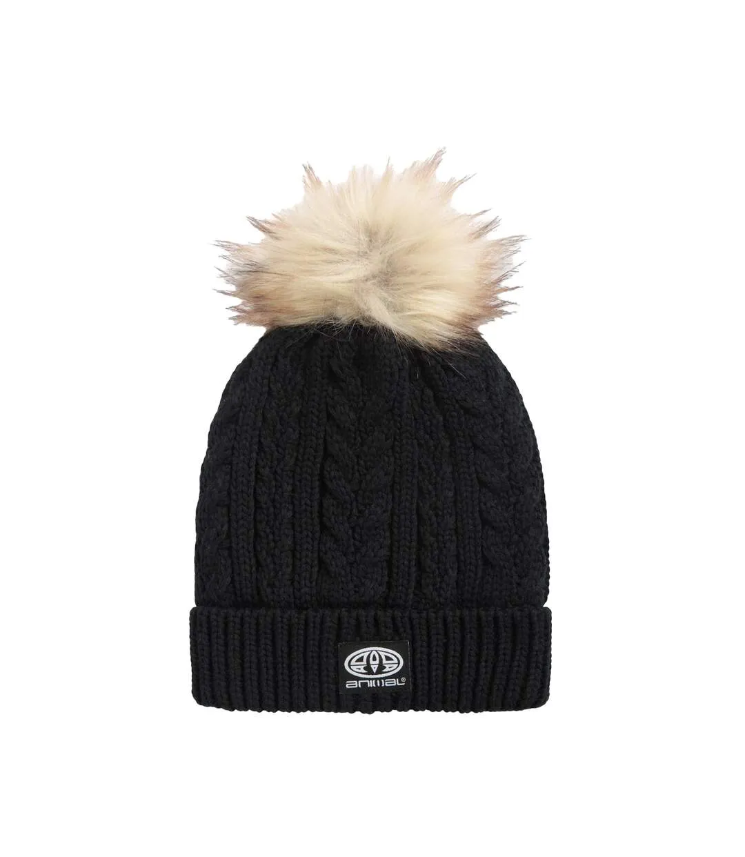 Womens/ladies becky recycled winter hat black Animal