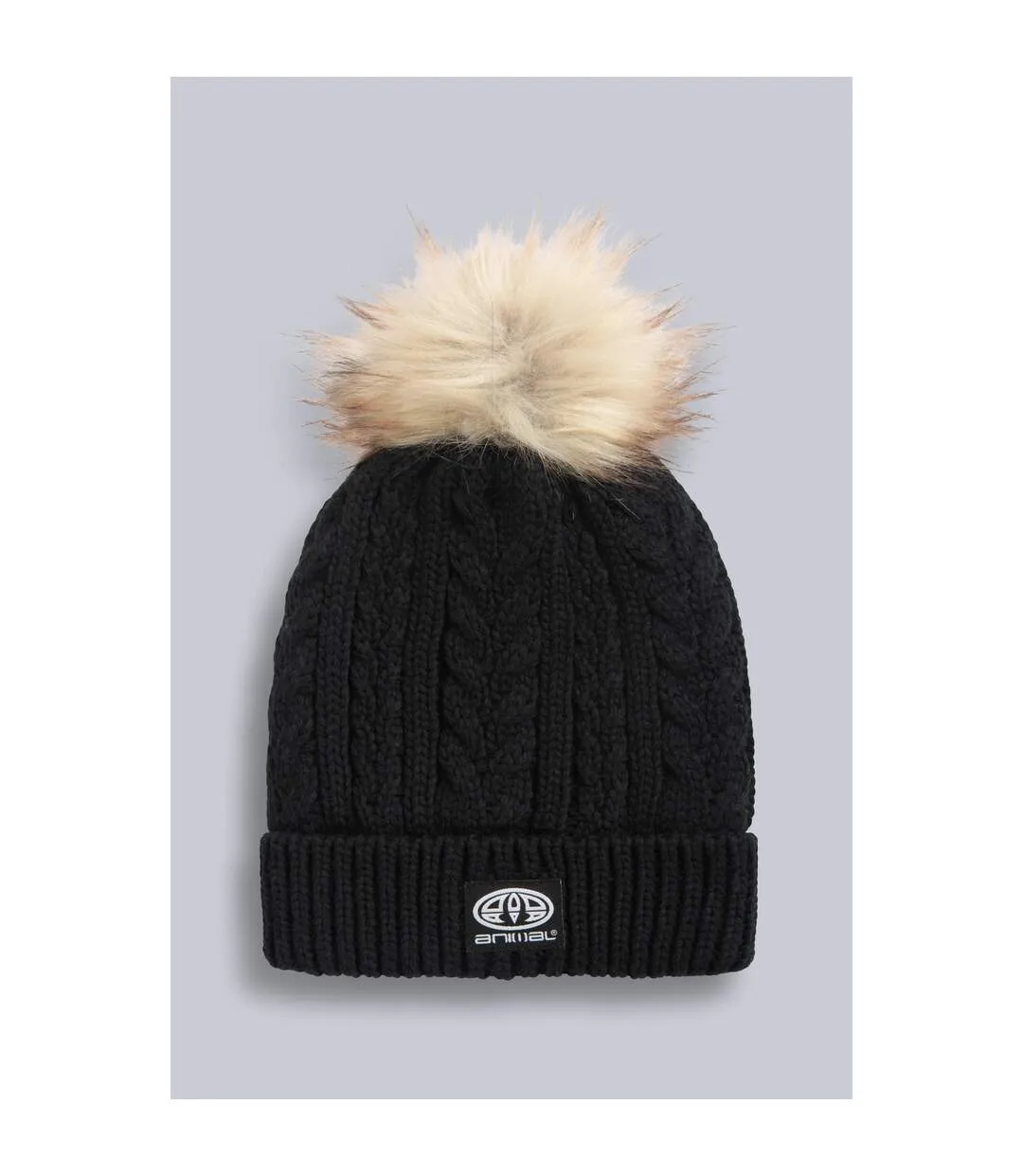 Womens/ladies becky recycled winter hat black Animal