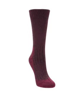 Womens/ladies explorer thermal boot socks berry Mountain Warehouse